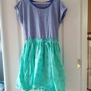 Girls blue and green dress